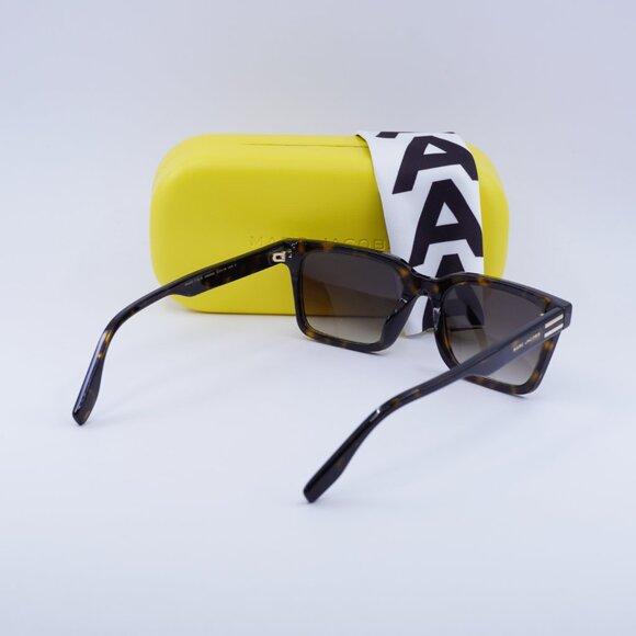 Marc Jacobs MARC 719/S 0086 9K Square Sunglasses - Havana\Brown Gradient - Picture 4 of 10